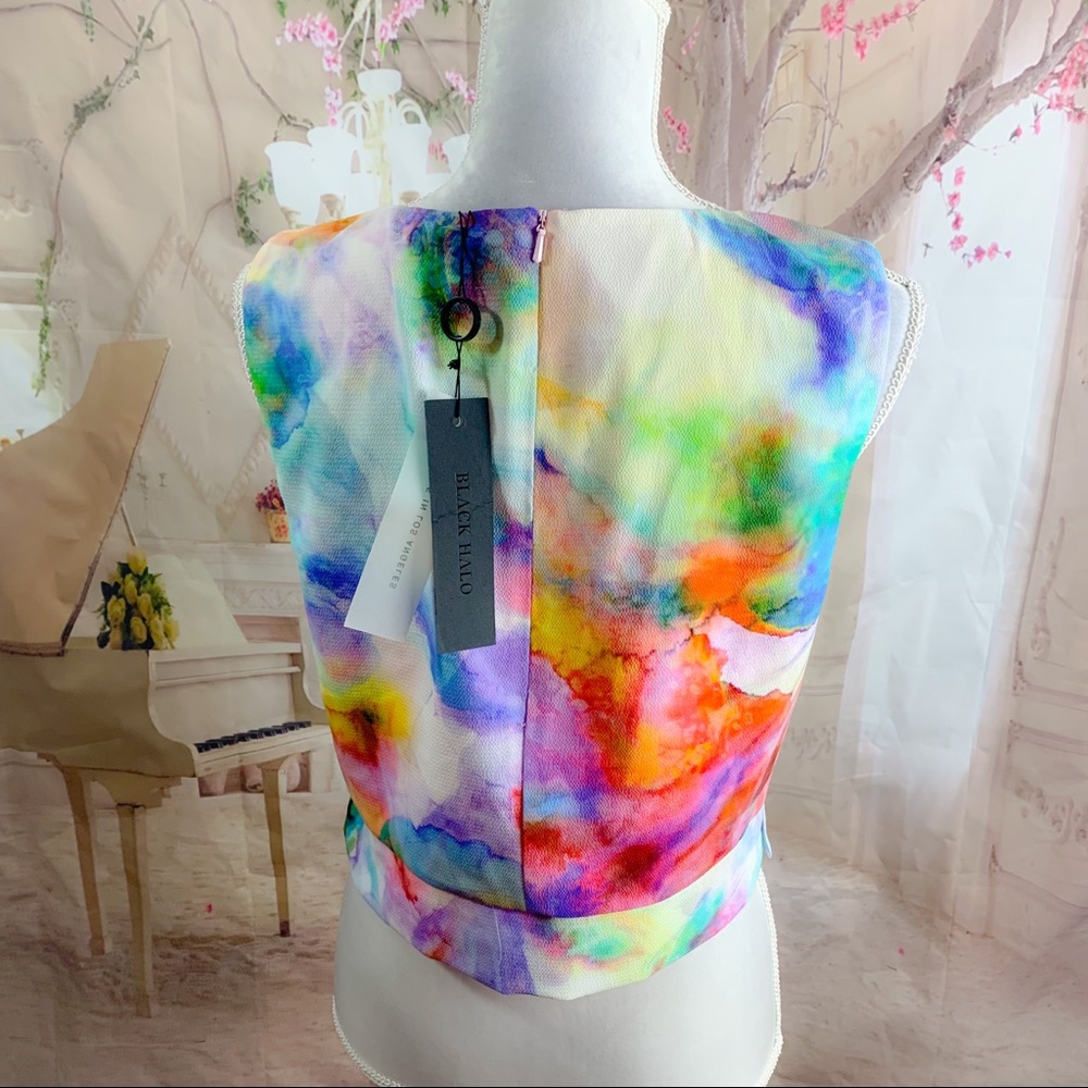 NEW Black Halo Jasper Watercolor Blouse - Picture 8 of 13
